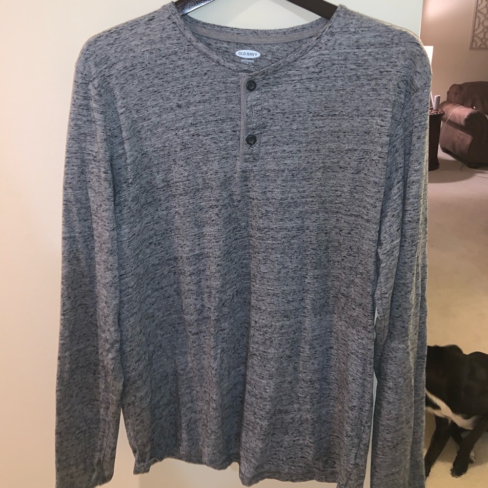 Soft Wash Henley Crewneck Long Sleeve